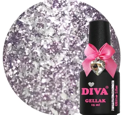 DIVA Gellak Glitter Lilac 15ml