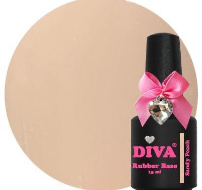 Diva rubber base coat sandy peach delicia