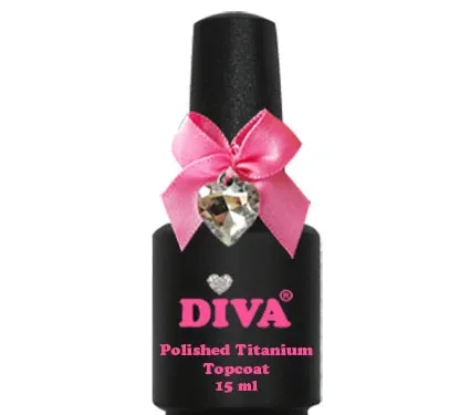 DIVA Polished Titanium Topcoat - No Wipe 15 ml