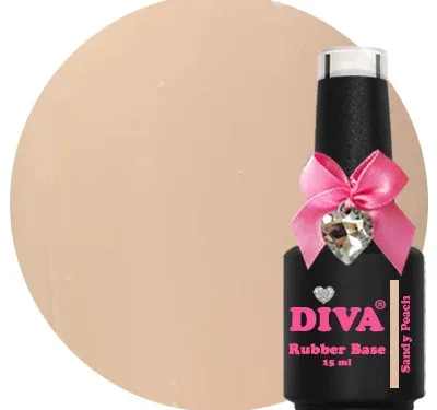 DIVA Rubber Basecoat Sandy Peach 15 ml