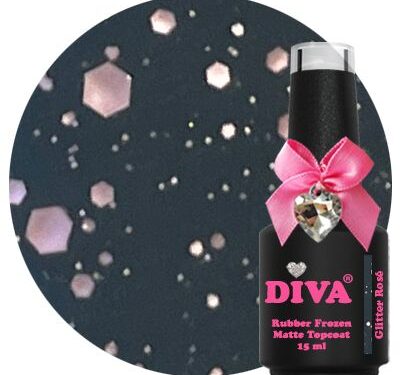 Diva matte top coat glitter rosé