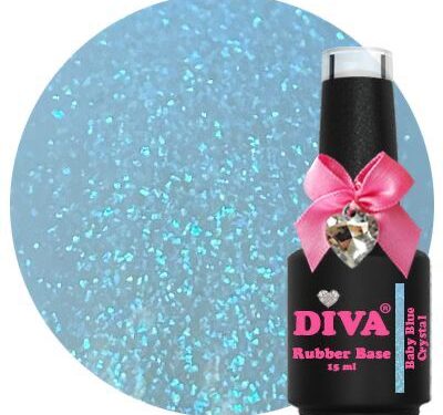 Diva rubber base coat baby blue crystal