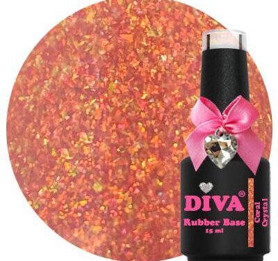 Diva rubber base coat coral crystal