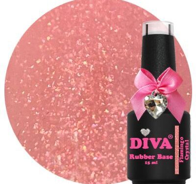 Diva rubber base coat flamingo crystal