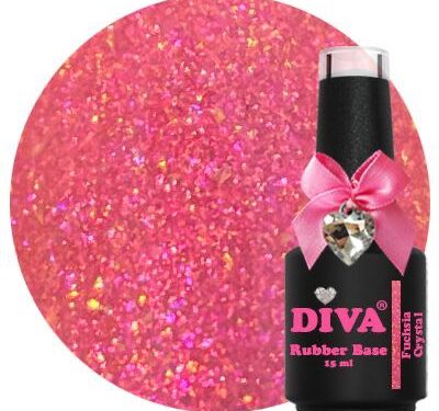 Diva rubber base coat fuchsia crystal