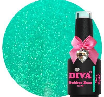 Diva rubber base coat minty crystal