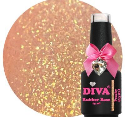 Diva rubber base coat peachy crystal