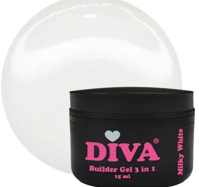 Diva builder gel low heat milky white 15 ml