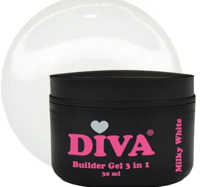 Diva builder gel low heat milky white 30 ml