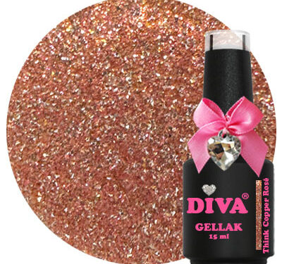 diva gellak Think glitter copper rosé