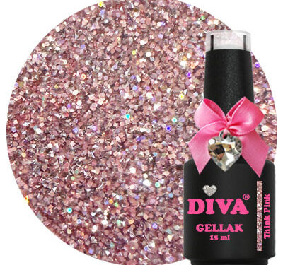 Think glitter glass pink