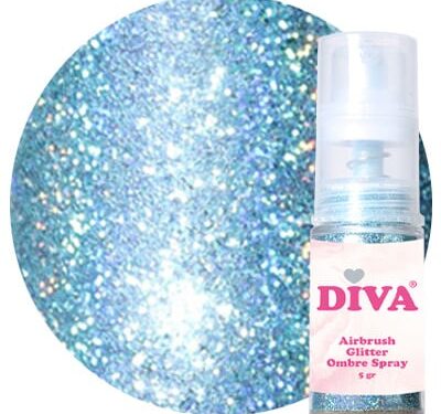 DIVA Airbrush Glitter Colorboom Spray Blue 3