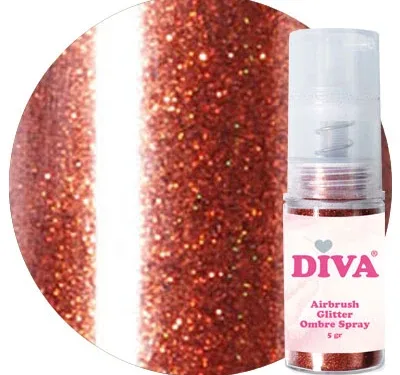 DIVA Airbrush Glitter Colorboom Spray Copper 8