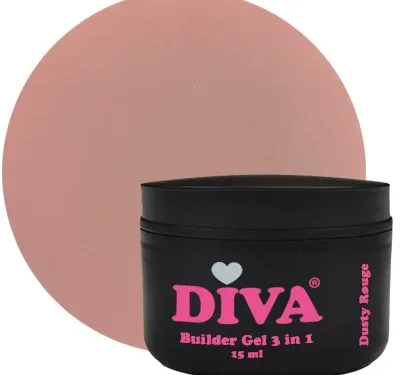 DIVA Builder Gel LOW HEAT 3-in-1 Dusty Rouge 15 ml