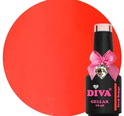 DIVA Gellak Coral Orange 10 ml