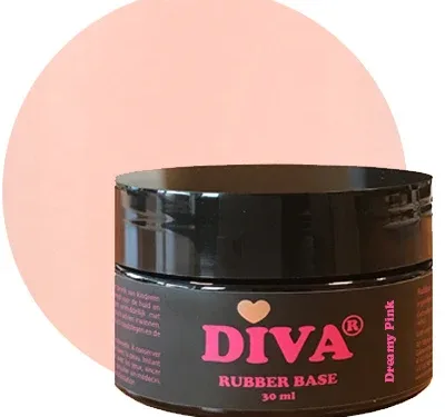 DIVA Rubber Basecoat Dreamy Pink POT 30 ml