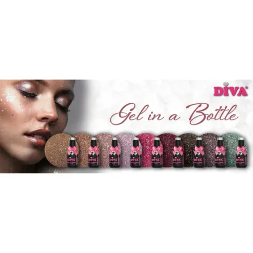 DIVA Gel in a Bottle Sparkling Stars Collection - 9x 15 ml